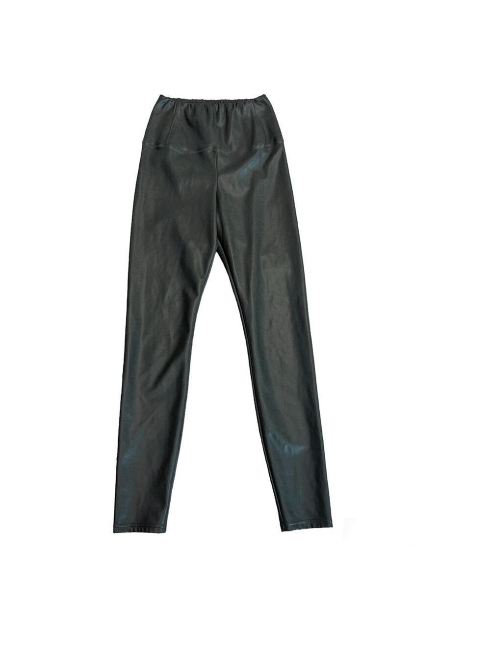 Aritzia Wilfred free Daria black faux leather pleather vegan leggings S hi-rise